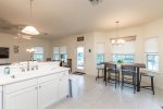 Open floor plan kitchen and dining area